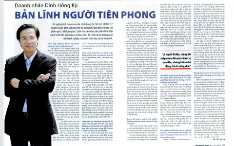 Businessman Dinh Hong Ky: SPIRIT OF THE PIONEER